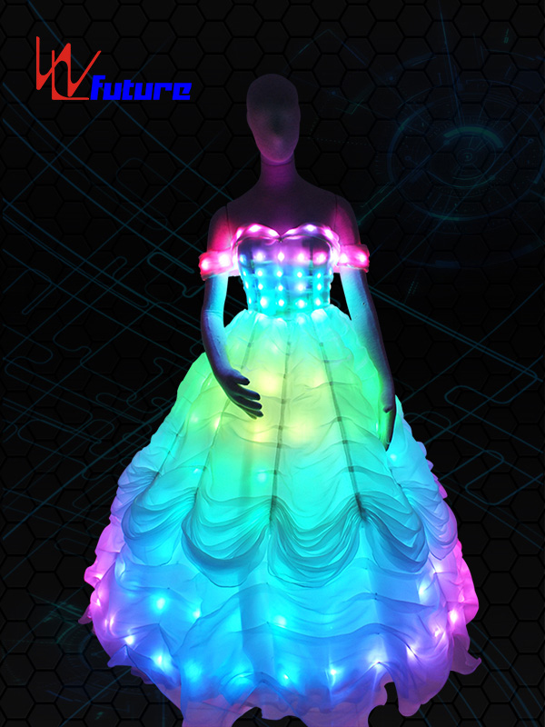 定制创意LED发光婚纱裙子 舞台演出优雅公主范服装 WL-056
