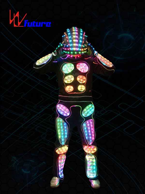 全彩可编程LED发光演出服 机器人表演服装定做 WL-0152