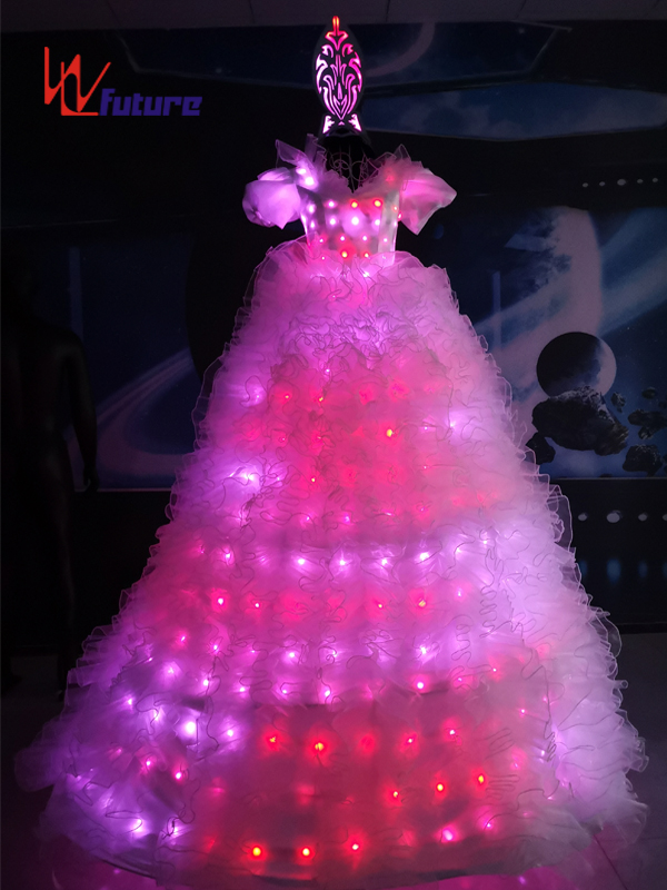 未来创意高跷LED发光连衣裙 长款婚纱 舞台演出表演服 WL-022A