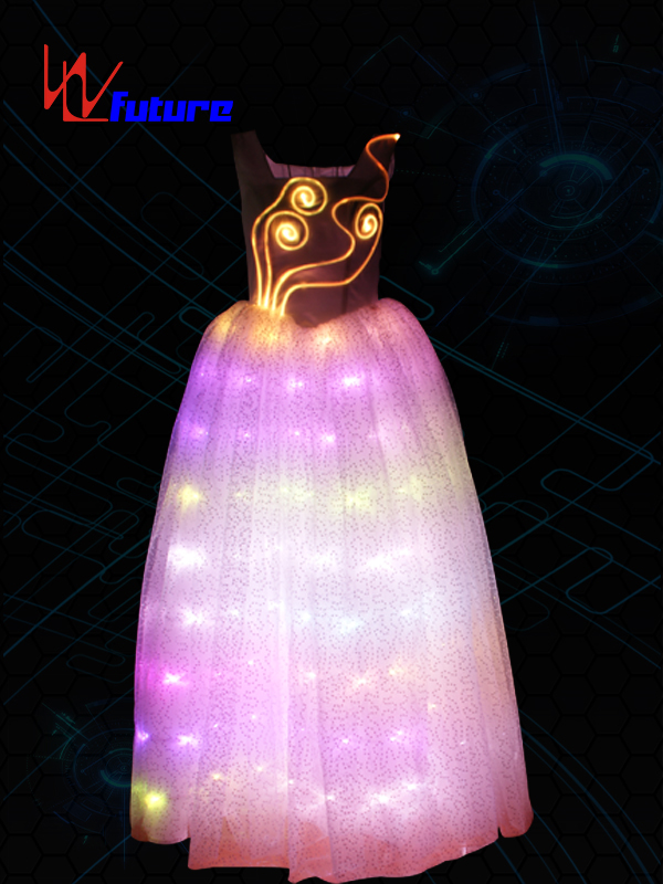 高端定制全彩LED发光裙子 大型演出主持活动表演服 WL-049