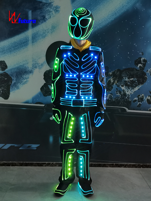 未来创意科技编程新款能源舞者LED光纤舞蹈表演发光服面具 WL-0263