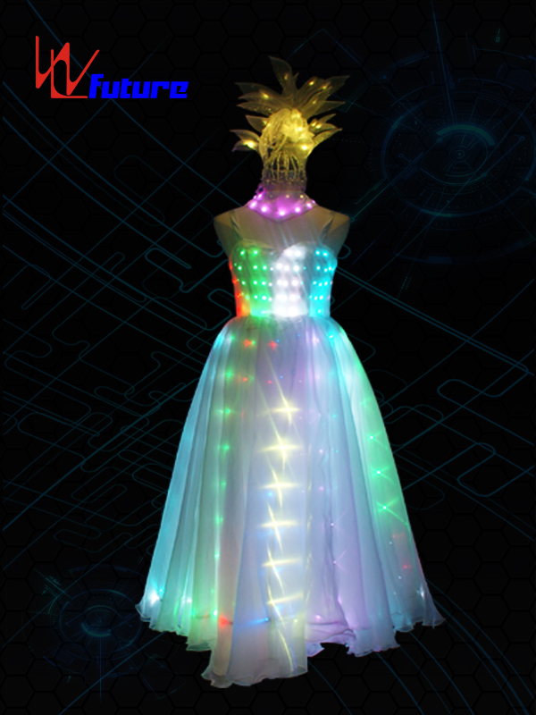 定制LED全彩发光演出服 大型晚会舞会晚宴发光礼服 WL-0198