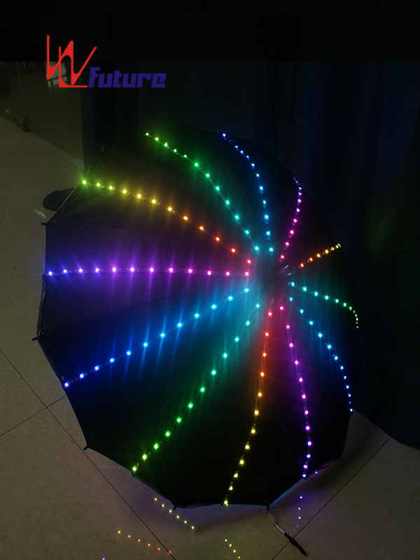 创意定制白色或全彩LED发光雨伞舞台表演道具 WL-0162