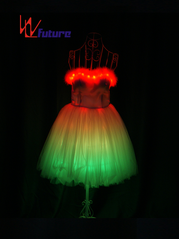 未来创意性感LED发光蕾丝裙子表演服大型主持演出活动礼服订做 WL-0169