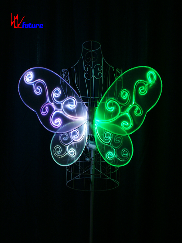 厂家定制儿童成人可变色LED发光蝴蝶舞台演出表演道具 WL-0171E