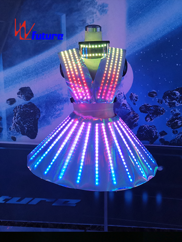 未来科技全彩LED像素发光服装游乐园花车巡游夜光服 WL-0274