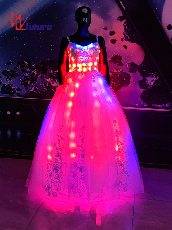 创意定制LED发光婚纱礼服大型主持演出活动服装  WL-0313