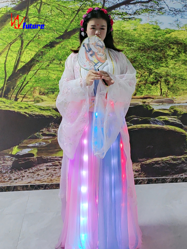 中国风汉服飘逸仙气改良原创LED发光服舞台演出表演服  WL-0322